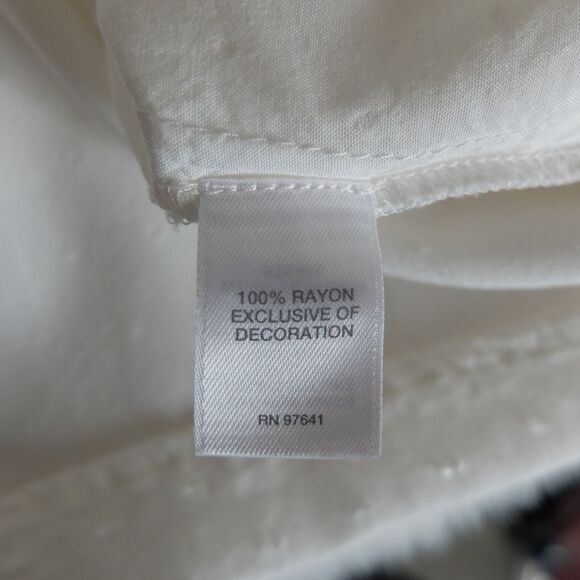 J Jill Swiss Dot Cream Long Sleeve Top Size Small - Picture 7 of 9